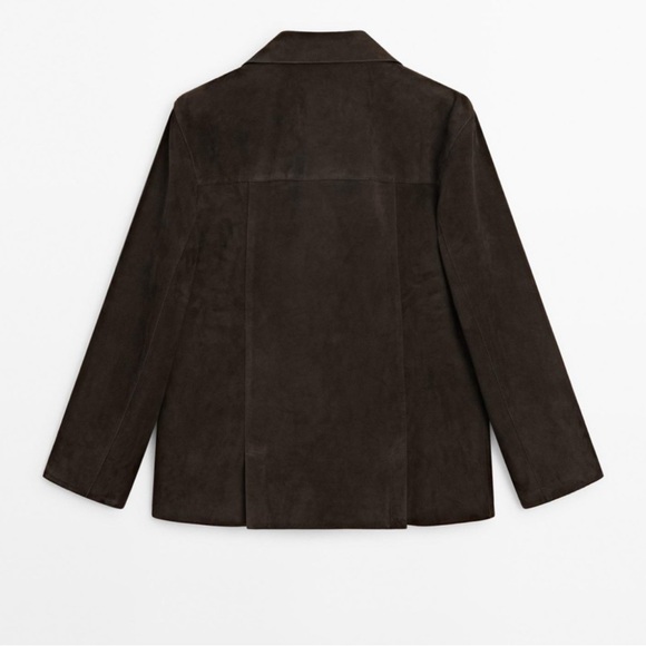 Massimo Dutti Dark Brown Suede Jacket - Picture 2 of 4
